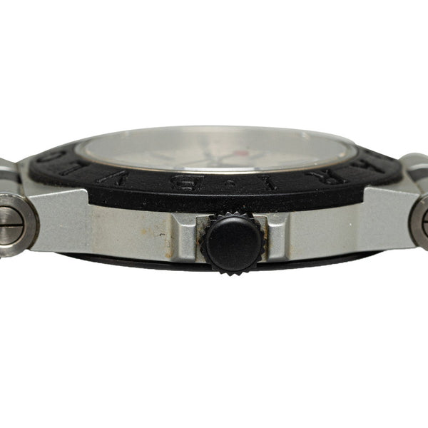 ブルガリ 腕時計 AL32TA クオーツ シルバー文字盤 アルミ ラバー メンズ BVLGARI 【中古】