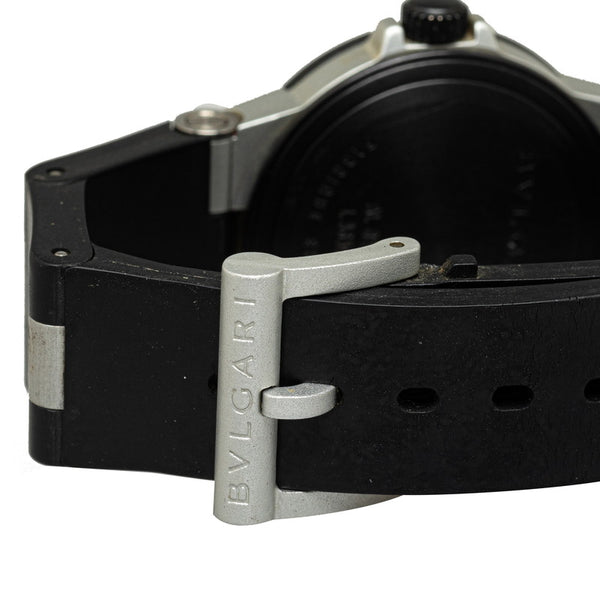 ブルガリ 腕時計 AL32TA クオーツ シルバー文字盤 アルミ ラバー メンズ BVLGARI 【中古】