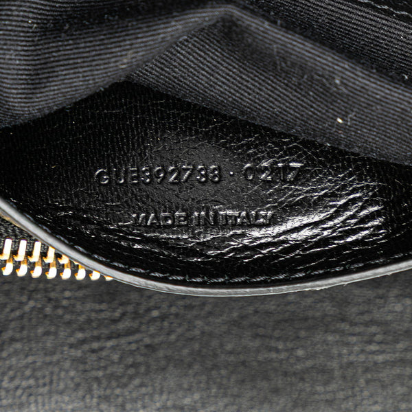 サンローラン YSLモノグラム Vステッチ ハンドバッグ ショルダーバッグ 2WAY ブラック レザー レディース SAINT LAURENT 【中古】