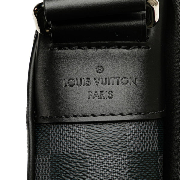 ルイ ヴィトン ダミエグラフィット ディストリクト 斜め掛け ショルダーバッグ N41028 ブラック PVC レザー メンズ LOUIS VUITTON 【中古】
