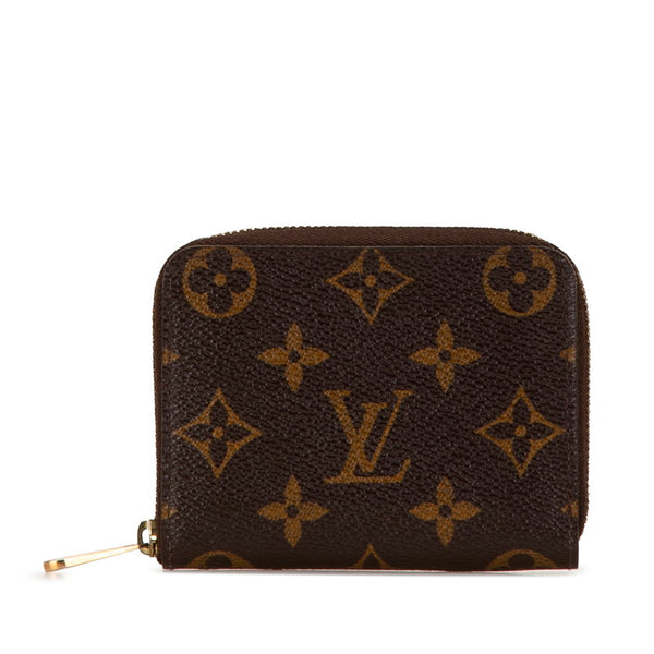 ルイ ヴィトン モノグラム ジッピー コインパース コインケース 小銭入れ M60067 ブラウン PVC レザー レディース LOUIS VUITTON 【中古】