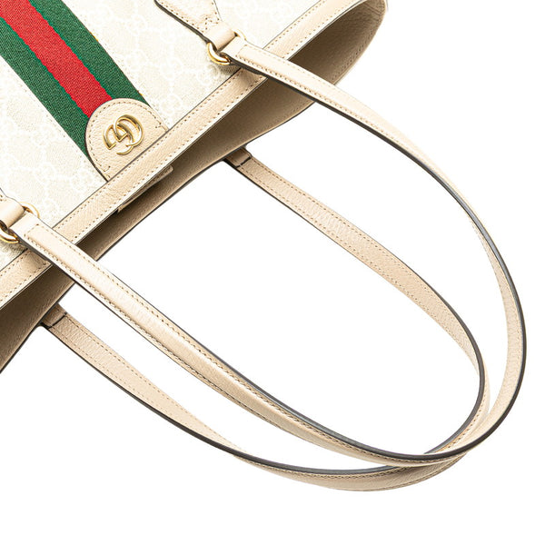 グッチ GGスプリーム オフディア ミディアム トートバッグ 631685 ベージュ マルチカラー PVC レザー レディース GUCCI 【中古】