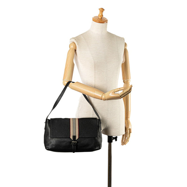 バーバリー ワンショルダーバッグ ハンドバッグ ブラック レザー レディース BURBERRY 【中古】