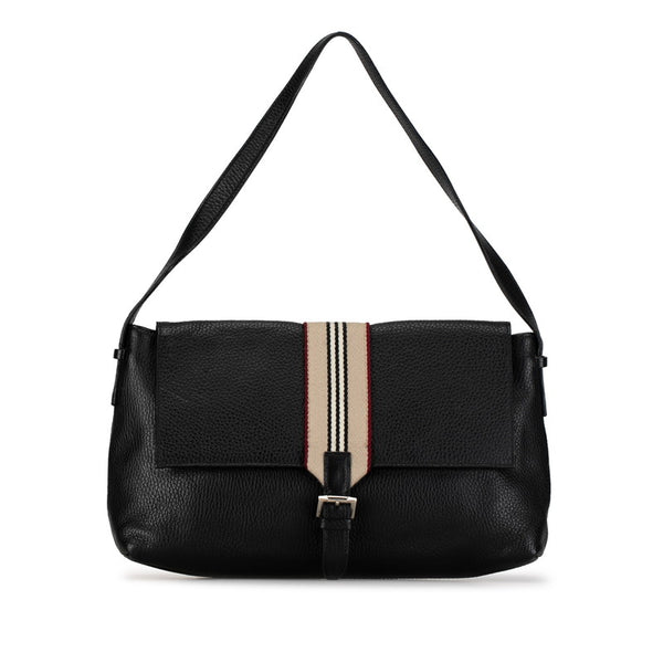 バーバリー ワンショルダーバッグ ハンドバッグ ブラック レザー レディース BURBERRY 【中古】