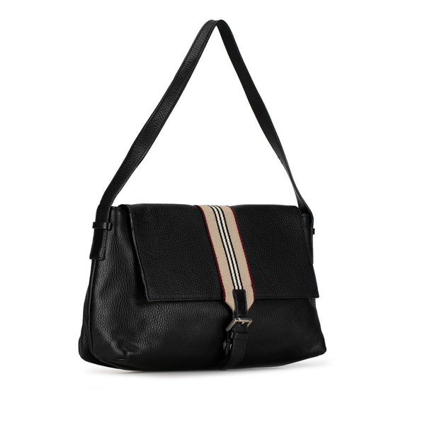バーバリー ワンショルダーバッグ ハンドバッグ ブラック レザー レディース BURBERRY 【中古】