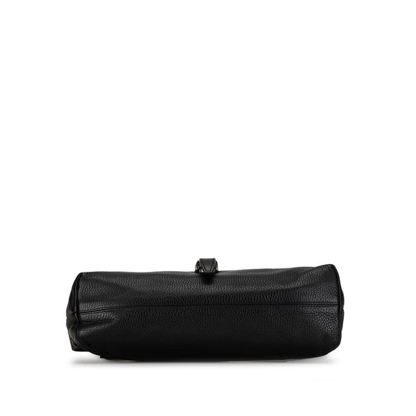バーバリー ワンショルダーバッグ ハンドバッグ ブラック レザー レディース BURBERRY 【中古】