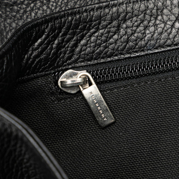 バーバリー ワンショルダーバッグ ハンドバッグ ブラック レザー レディース BURBERRY 【中古】