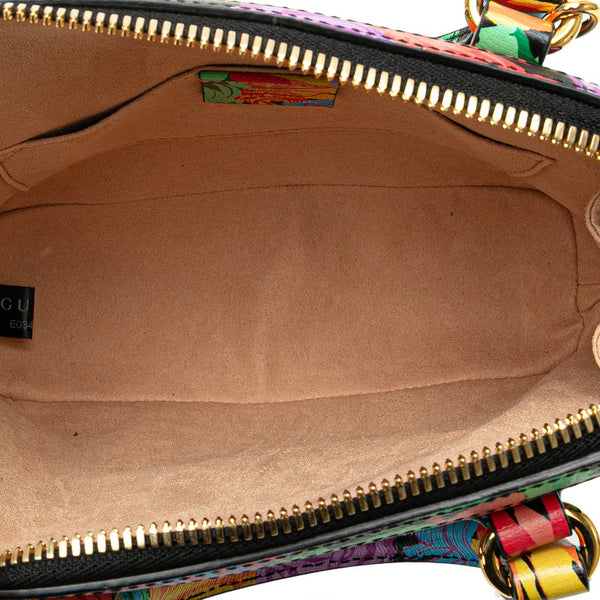 グッチ ×ケンスコット ホースビット1955 ハンドバッグ ショルダーバッグ 2WAY 640716 ブラック マルチカラー レザー レディース GUCCI 【中古】