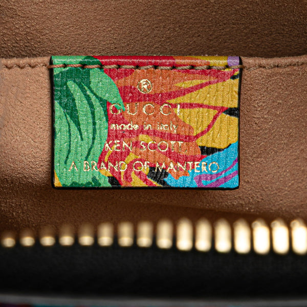 グッチ ×ケンスコット ホースビット1955 ハンドバッグ ショルダーバッグ 2WAY 640716 ブラック マルチカラー レザー レディース GUCCI 【中古】