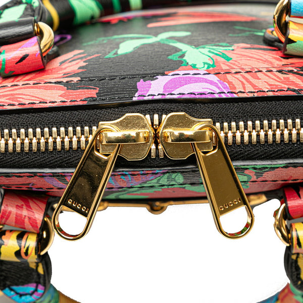 グッチ ×ケンスコット ホースビット1955 ハンドバッグ ショルダーバッグ 2WAY 640716 ブラック マルチカラー レザー レディース GUCCI 【中古】