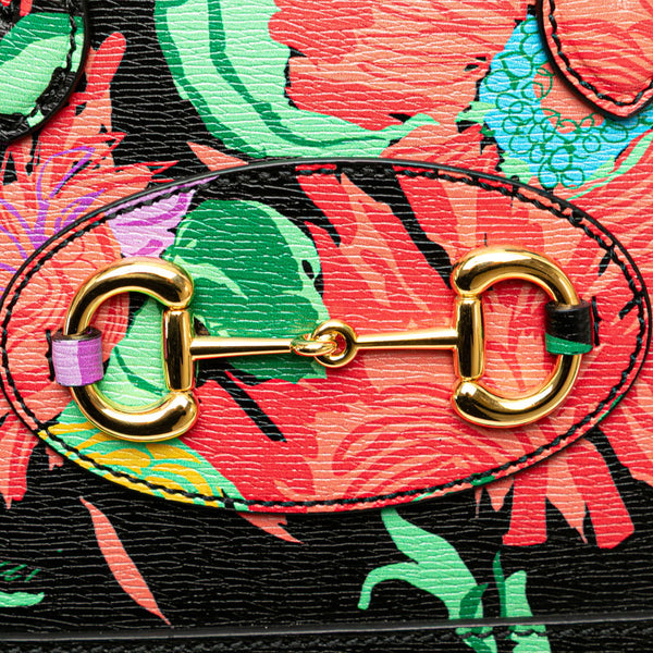 グッチ ×ケンスコット ホースビット1955 ハンドバッグ ショルダーバッグ 2WAY 640716 ブラック マルチカラー レザー レディース GUCCI 【中古】