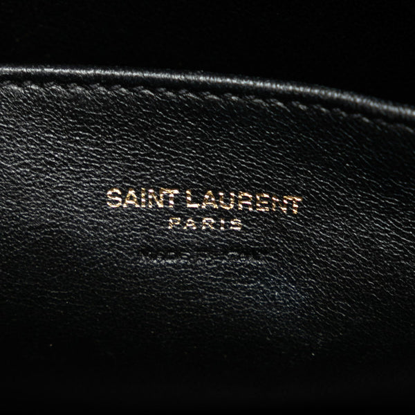 サンローラン モノグラム ベイビーカバス ハンドバッグ ショルダーバッグ 2WAY 472469 ブラック レザー レディース SAINT LAURENT 【中古】