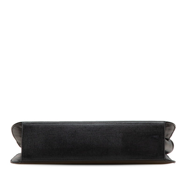 サルヴァトーレフェラガモ 斜め掛け チェーン ショルダーバッグ ブラック レザー レディース Salvatore Ferragamo 【中古】