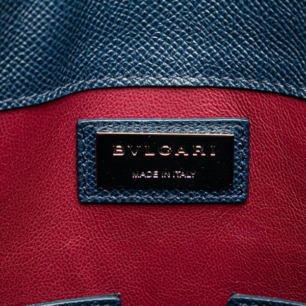 ブルガリ ブルガリブルガリ マン 斜め掛け ショルダーバッグ 39389 ネイビー レザー レディース BVLGARI 【中古】