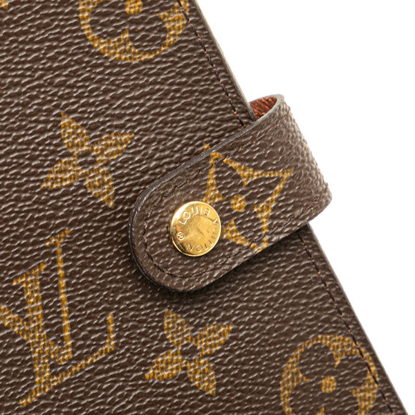 ルイ ヴィトン モノグラム アジェンダPM 手帳カバー R20005 ブラウン PVC レザー レディース LOUIS VUITTON 【中古】