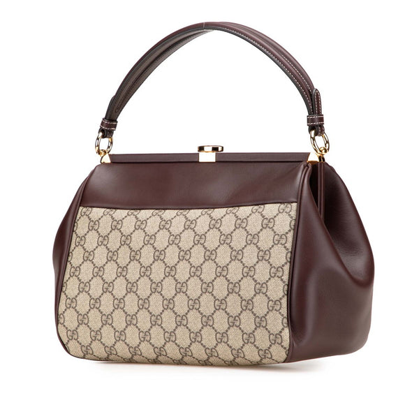 グッチ GGスプリーム オフィディア ショルダーバッグ ハンドバッグ 2WAY 726428 ブラウン ベージュ PVC レザー レディース GUCCI 【中古】