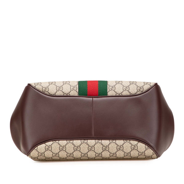 グッチ GGスプリーム オフィディア ショルダーバッグ ハンドバッグ 2WAY 726428 ブラウン ベージュ PVC レザー レディース GUCCI 【中古】