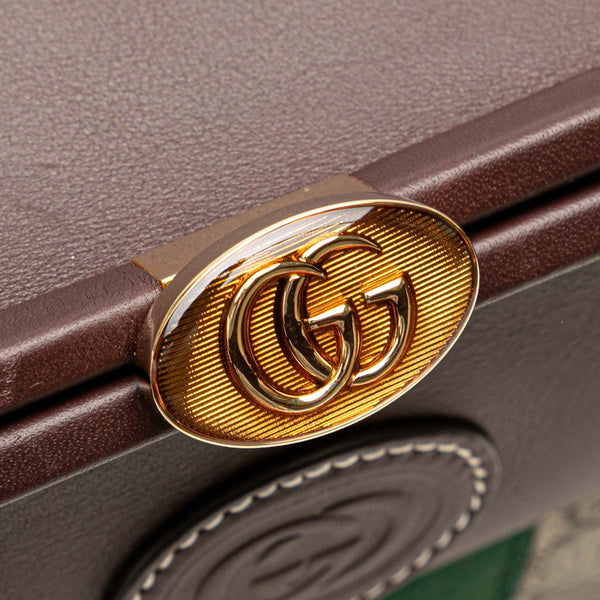 グッチ GGスプリーム オフィディア ショルダーバッグ ハンドバッグ 2WAY 726428 ブラウン ベージュ PVC レザー レディース GUCCI 【中古】