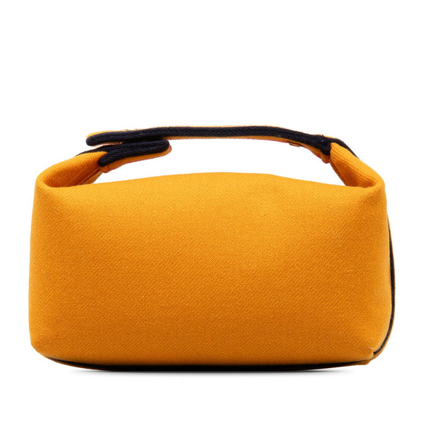 エルメス グリスフランネル ブリッド ア ブラックPM ハンドバッグ ポーチ オレンジ マルチカラー キャンバス レディース HERMES 【中古】