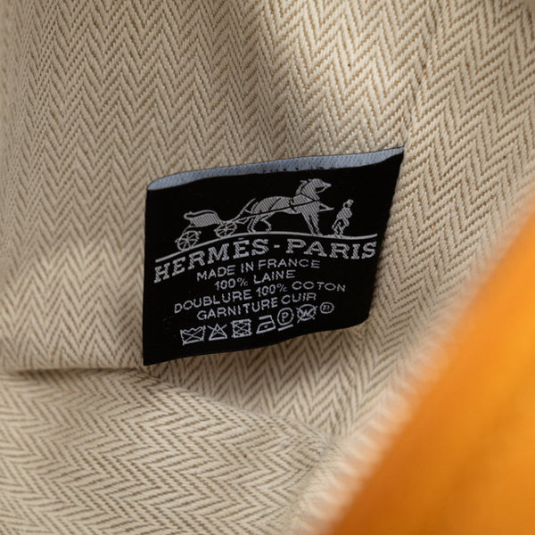 エルメス グリスフランネル ブリッド ア ブラックPM ハンドバッグ ポーチ オレンジ マルチカラー キャンバス レディース HERMES 【中古】