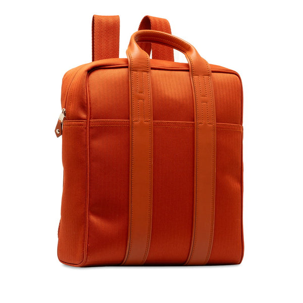 エルメス アカプルコサックアド リュックサック バックパック オレンジ トワルシェブロン レザー レディース HERMES 【中古】