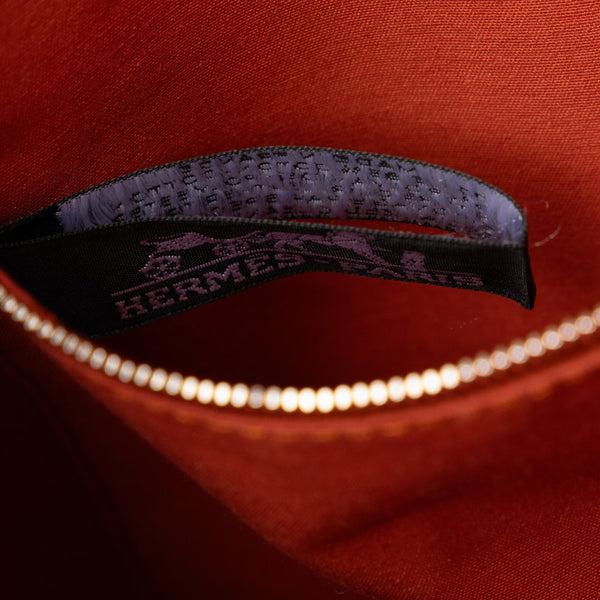 エルメス アカプルコサックアド リュックサック バックパック オレンジ トワルシェブロン レザー レディース HERMES 【中古】