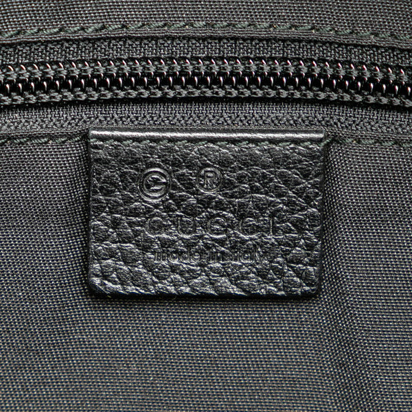 グッチ GGナイロン ボディバッグ ウエストバッグ 374617 ブラック ナイロン レザー レディース GUCCI 【中古】