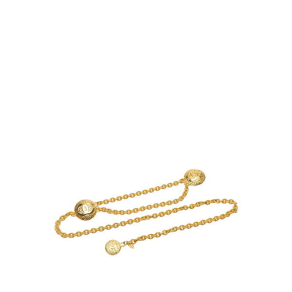 シャネル ヴィンテージ ココマーク チェーン ベルト ゴールド メッキ レディース CHANEL 【中古】
