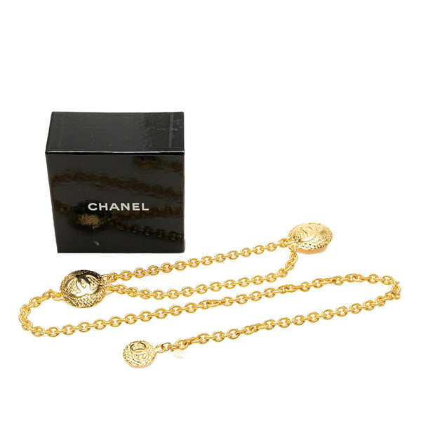 シャネル ヴィンテージ ココマーク チェーン ベルト ゴールド メッキ レディース CHANEL 【中古】