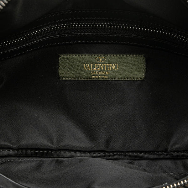 ヴァレンティノ カモフラージュ 迷彩 ボディバッグ ウエストバッグ カーキグリーン ナイロン レディース VALENTINO 【中古】