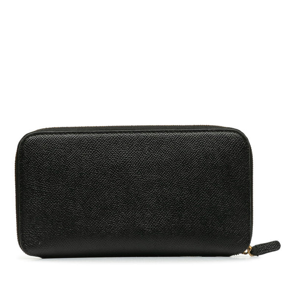 バレンシアガ BBロゴ ラウンドファスナー 長財布 601390 ブラック レザー メンズ BALENCIAGA 【中古】