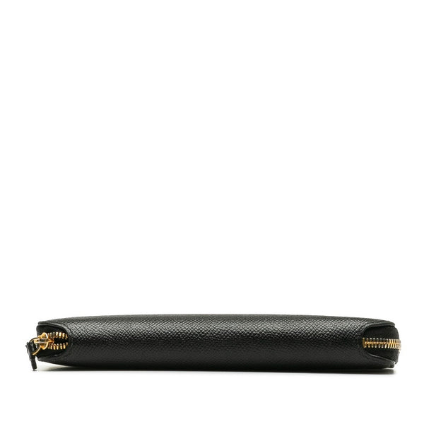 バレンシアガ BBロゴ ラウンドファスナー 長財布 601390 ブラック レザー メンズ BALENCIAGA 【中古】