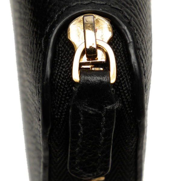 バレンシアガ BBロゴ ラウンドファスナー 長財布 601390 ブラック レザー メンズ BALENCIAGA 【中古】