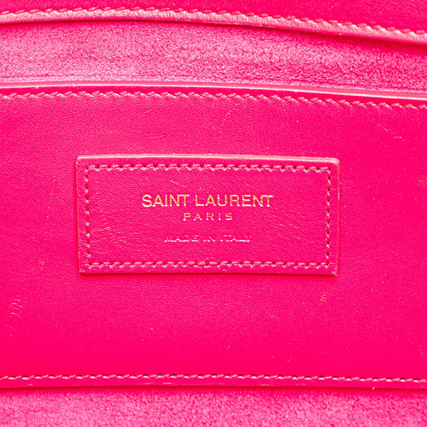 サンローラン ロゴ タッセル チェーン ショルダーバッグ ピンク レザー レディース SAINT LAURENT 【中古】