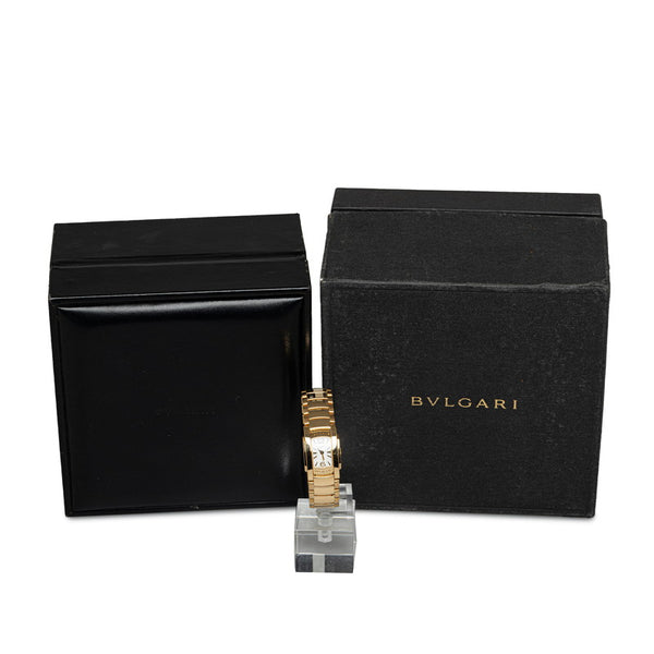 ブルガリ アショーマ 腕時計 AA26G クオーツ ホワイト文字盤 K18YG イエローゴールド レディース BVLGARI 【中古】