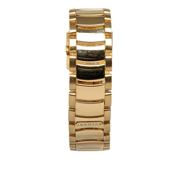 ブルガリ アショーマ 腕時計 AA26G クオーツ ホワイト文字盤 K18YG イエローゴールド レディース BVLGARI 【中古】