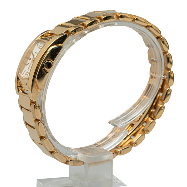 ブルガリ アショーマ 腕時計 AA26G クオーツ ホワイト文字盤 K18YG イエローゴールド レディース BVLGARI 【中古】