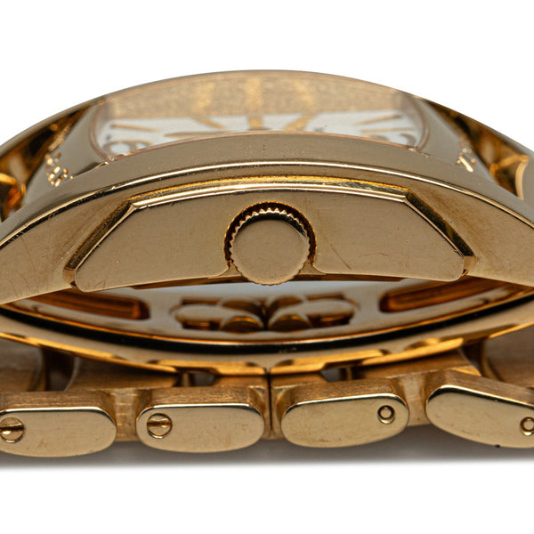 ブルガリ アショーマ 腕時計 AA26G クオーツ ホワイト文字盤 K18YG イエローゴールド レディース BVLGARI 【中古】
