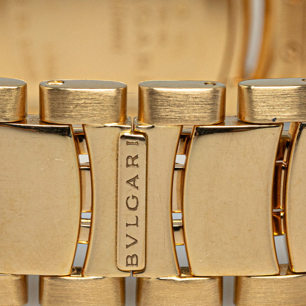 ブルガリ アショーマ 腕時計 AA26G クオーツ ホワイト文字盤 K18YG イエローゴールド レディース BVLGARI 【中古】