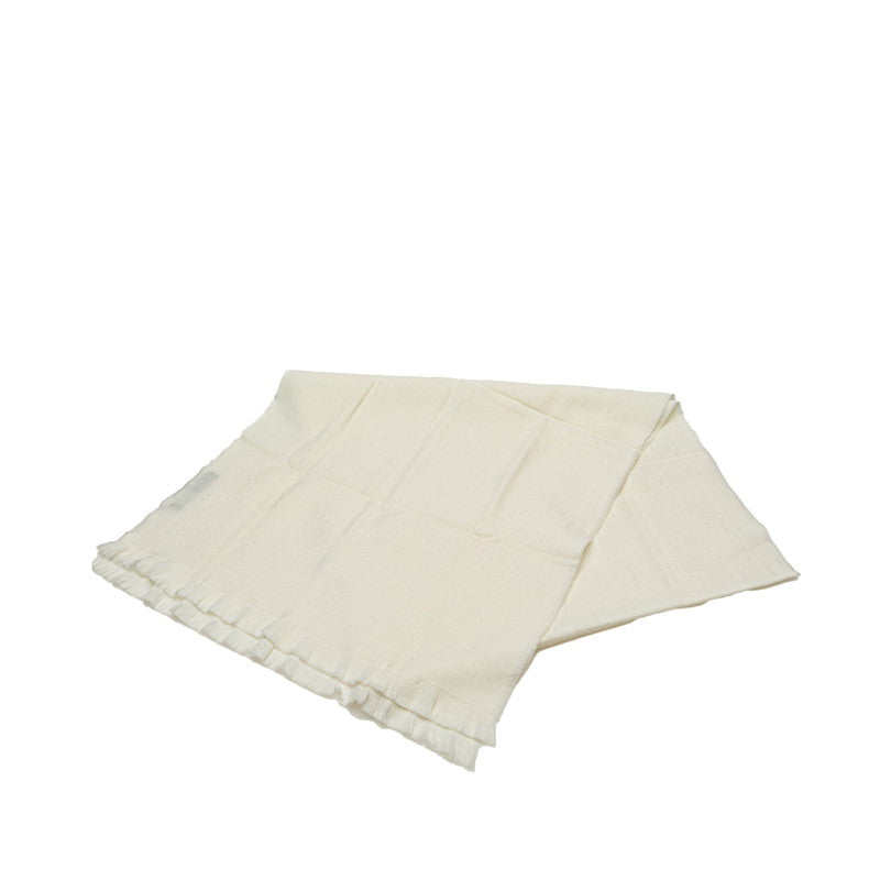 グッチ GGウール ストール ホワイト ウール シルク レディース GUCCI 【中古】