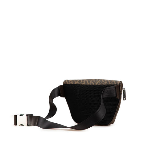 フェンディ ズッカ ボディバッグ ウエストバッグ 7VA562 ブラウン イエロー PVC レザー メンズ FENDI 【中古】