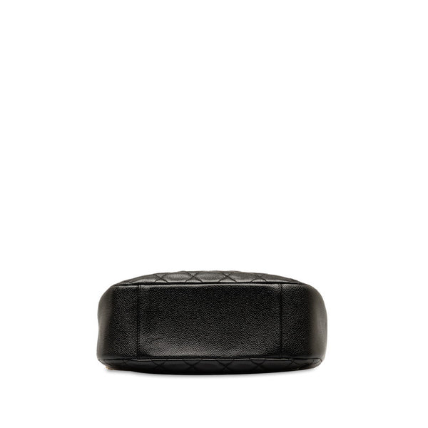 シャネル マトラッセ ココマーク チェーン ワンショルダーバッグ ブラック キャビアスキン レディース CHANEL 【中古】