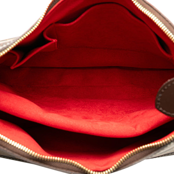 ルイ ヴィトン ダミエ ハイバリー ハンドバッグ ショルダーバッグ N51200 ブラウン PVC レザー レディース LOUIS VUITTON 【中古】