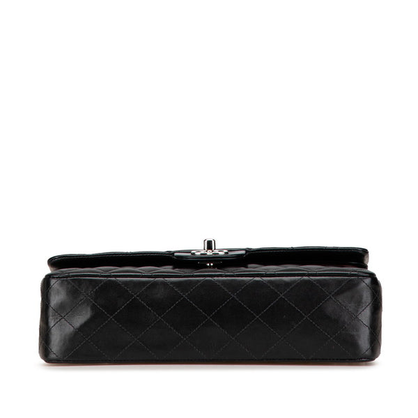 シャネル マトラッセ25 ダブルフラップ ココマーク チェーン ショルダーバッグ ブラック ラムスキン レディース CHANEL 【中古】