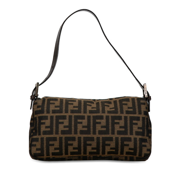 フェンディ ズッカ マンマバケット ワンショルダーバッグ 26424 ブラウン キャンバス レザー レディース FENDI 【中古】