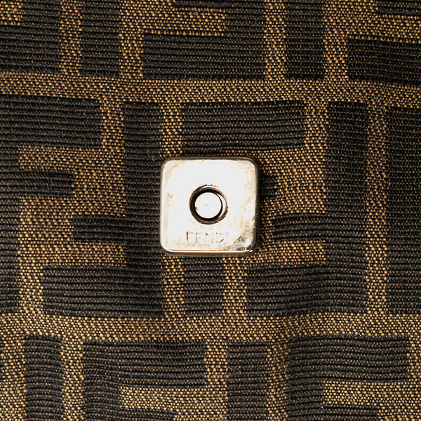 フェンディ ズッカ マンマバケット ワンショルダーバッグ 26424 ブラウン キャンバス レザー レディース FENDI 【中古】