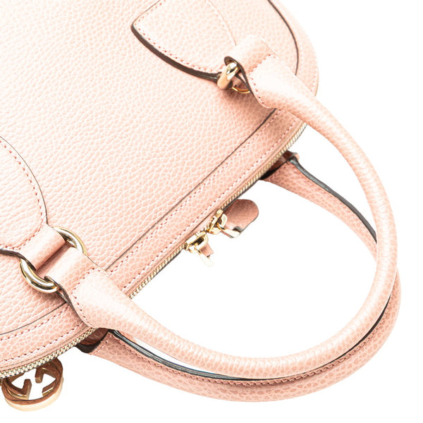 グッチ インターロッキングG ハンドバッグ ショルダーバッグ 2WAY 449662 ピンク レザー レディース GUCCI 【中古】