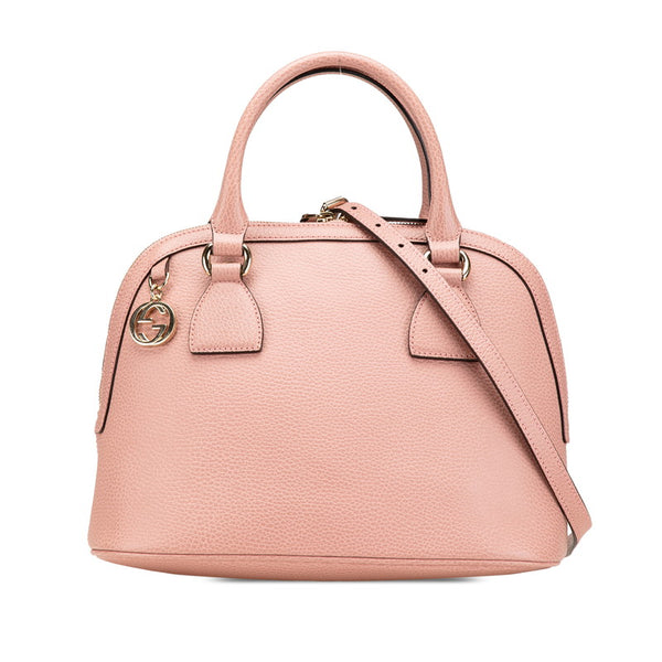 グッチ インターロッキングG ハンドバッグ ショルダーバッグ 2WAY 449662 ピンク レザー レディース GUCCI 【中古】