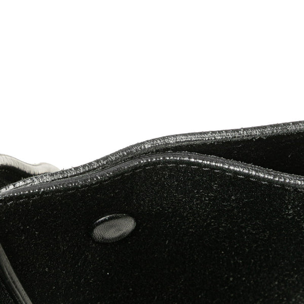 セリーヌ トラペーズ ミディアム ハンドバッグ ショルダーバッグ 2WAY ブラック ホワイト レザー レディース CELINE 【中古】