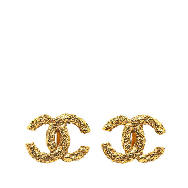 シャネル ヴィンテージ ココマーク 溶岩 イヤリング ゴールド メッキ レディース CHANEL 【中古】